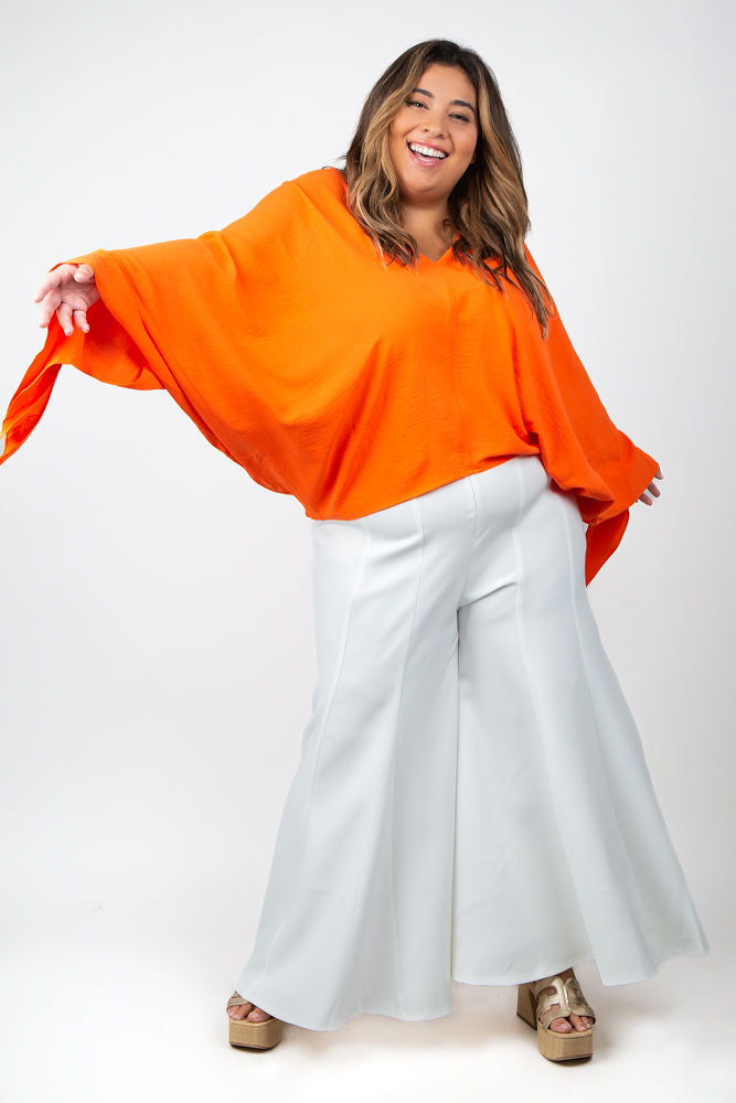 Oversized Tie Sleeve Blouse Designed by Adriana Contreras.