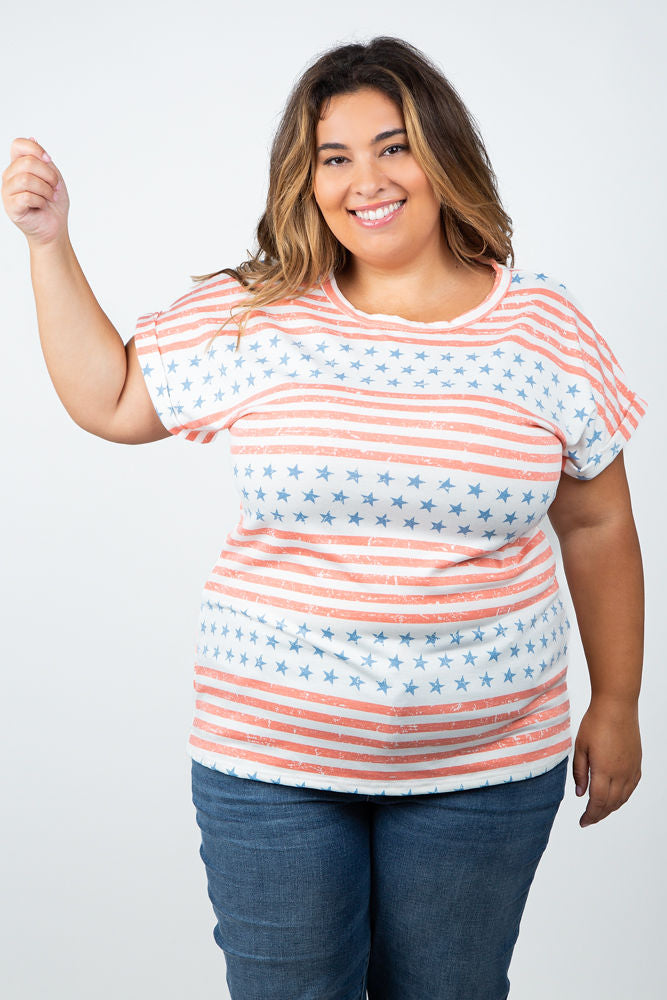 AMERICANA TOP plus-size - AMOUR781