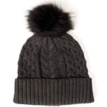 RECYCLED WISHBONE CABLE POM HAT plus-size - AMOUR781