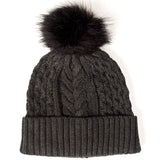 RECYCLED WISHBONE CABLE POM HAT plus-size - AMOUR781
