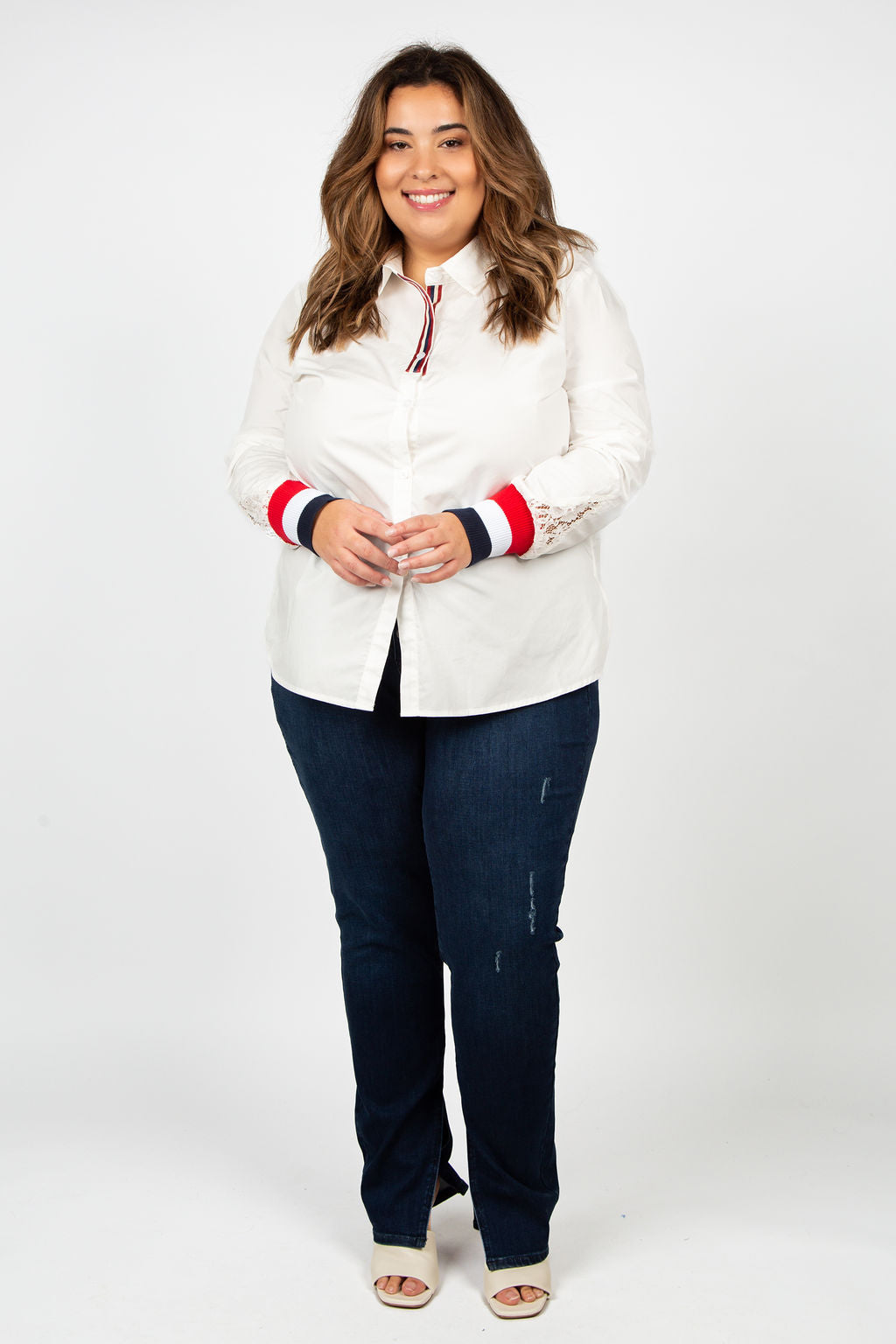 WRENNA COTTON POPLIN SHIRT plus-size - AMOUR781