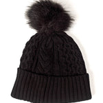 RECYCLED WISHBONE CABLE POM HAT plus-size - AMOUR781