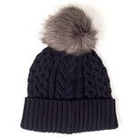 RECYCLED WISHBONE CABLE POM HAT plus-size - AMOUR781
