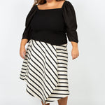 LEILA PUFF SLEEVE TOP plus-size - AMOUR781
