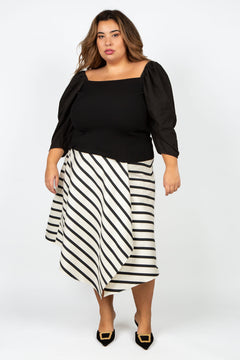 LEILA PUFF SLEEVE TOP plus-size - AMOUR781