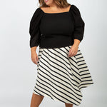 LEILA PUFF SLEEVE TOP plus-size - AMOUR781