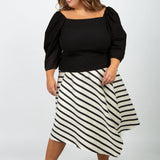 LEILA PUFF SLEEVE TOP plus-size - AMOUR781