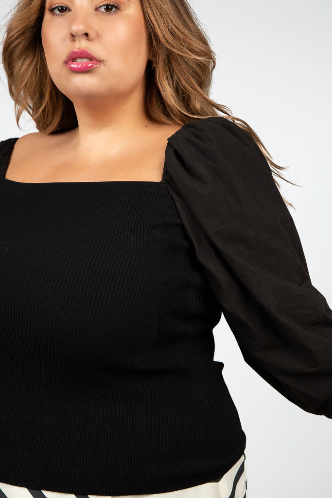 Leila Puff Sleeve Top Designed by Tanya Taylor.