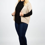 SLEEVELESS CARDIGAN AIRY ALPACA KNIT plus-size - AMOUR781