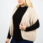 SLEEVELESS CARDIGAN AIRY ALPACA KNIT plus-size - AMOUR781