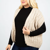 SLEEVELESS CARDIGAN AIRY ALPACA KNIT plus-size - AMOUR781