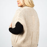 SLEEVELESS CARDIGAN AIRY ALPACA KNIT plus-size - AMOUR781
