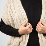 SLEEVELESS CARDIGAN AIRY ALPACA KNIT plus-size - AMOUR781