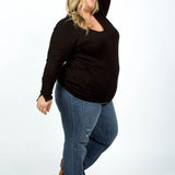 SPLIT CUFF SWEATER plus-size - AMOUR781
