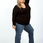 SPLIT CUFF SWEATER plus-size - AMOUR781