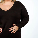 SPLIT CUFF SWEATER plus-size - AMOUR781
