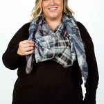 PATCHED PLAID WRAP plus-size - AMOUR781