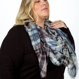 PATCHED PLAID WRAP plus-size - AMOUR781