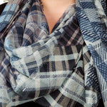 PATCHED PLAID WRAP plus-size - AMOUR781