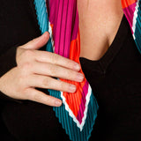 SQUIGGLE PLEATED DIAMOND SCARF - AMOUR781