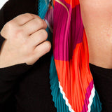 SQUIGGLE PLEATED DIAMOND SCARF - AMOUR781