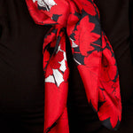 FLORAL FOREST SILK SQUARE SCARF - AMOUR781