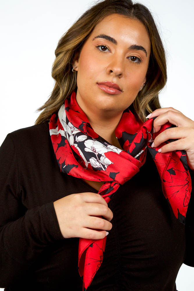 Floral Forest Silk Square Scarf designed by Echo