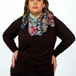 PATCHED PLAID WRAP plus-size - AMOUR781