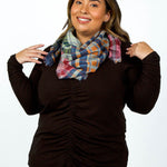 PATCHED PLAID WRAP plus-size - AMOUR781