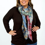 PATCHED PLAID WRAP plus-size - AMOUR781