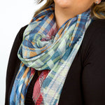 PATCHED PLAID WRAP plus-size - AMOUR781
