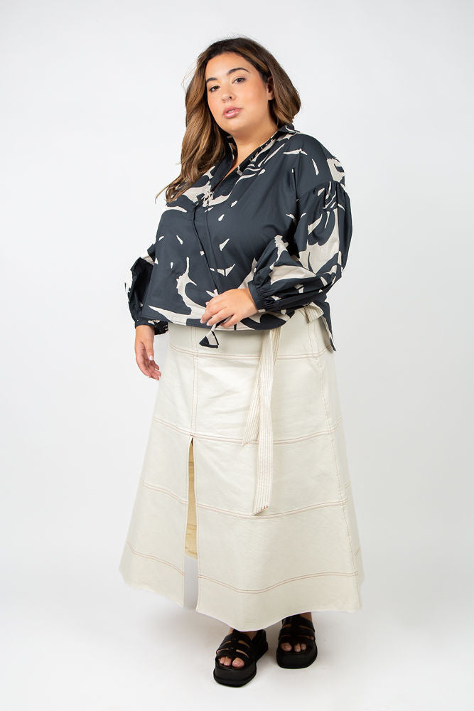 Long-sleeved poplin blouse Designed by Psophia 