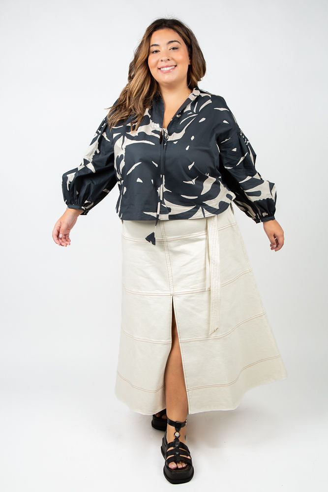 Long-sleeved poplin blouse Designed by Psophia 