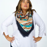 GEODE WOOL SQUARE SCARF - AMOUR781
