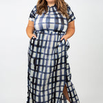 WATER COLOR CHECK DRESS - AMOUR781