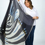 ZEBRA WOOL SCARF plus-size - AMOUR781