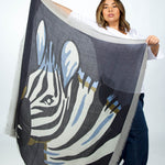 ZEBRA WOOL SCARF plus-size - AMOUR781