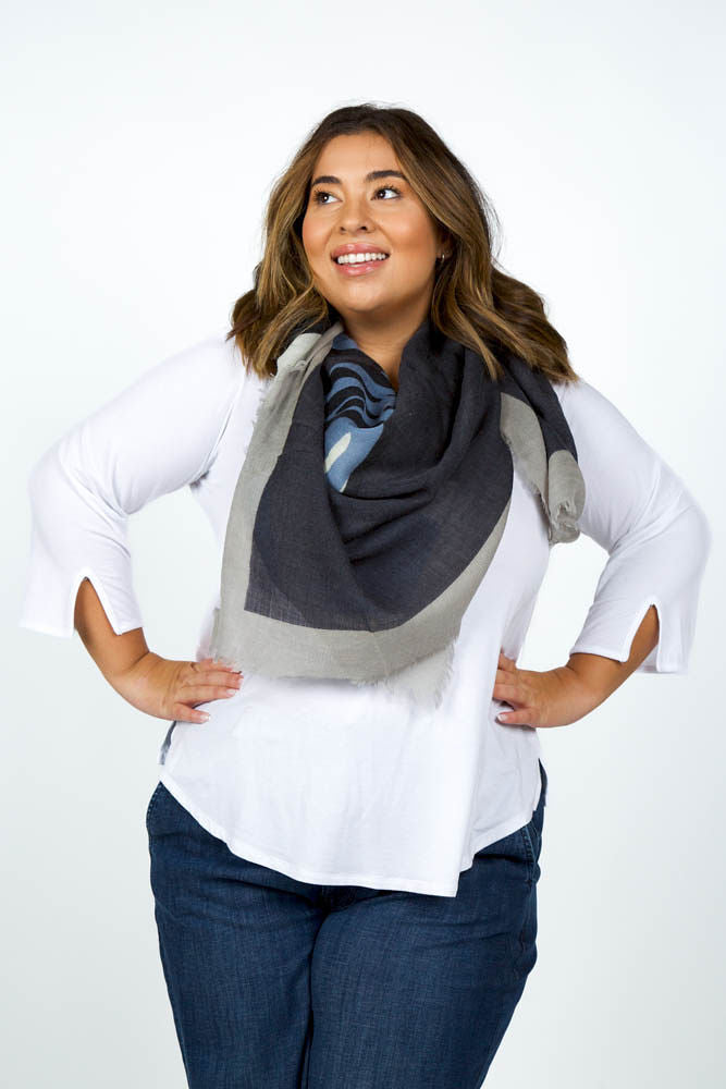 ZEBRA WOOL SCARF plus-size - AMOUR781