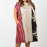 MIX MEDIA DRESS plus-size - AMOUR781