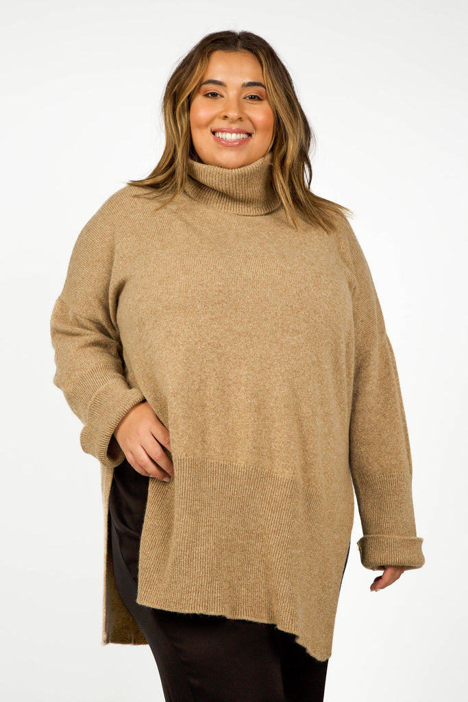 LONG LOOSE SWEATER IN WOOL AND CASHMERE - GALICE - AMOUR781