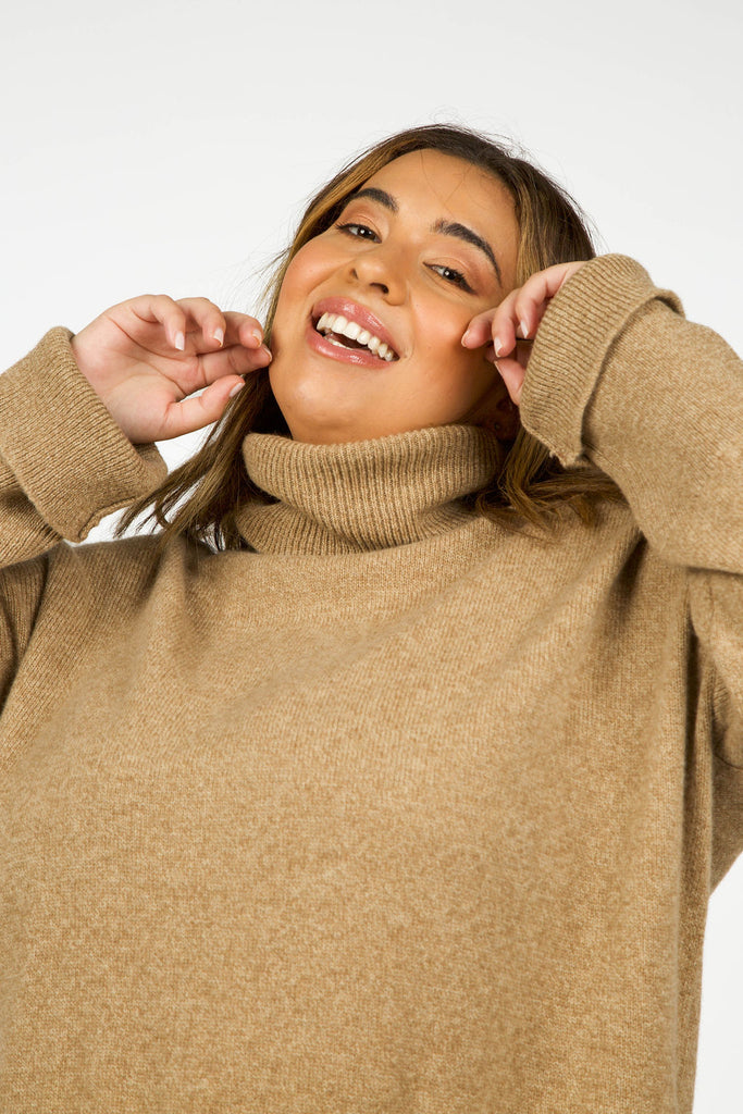 LONG LOOSE SWEATER IN WOOL AND CASHMERE - GALICE - AMOUR781
