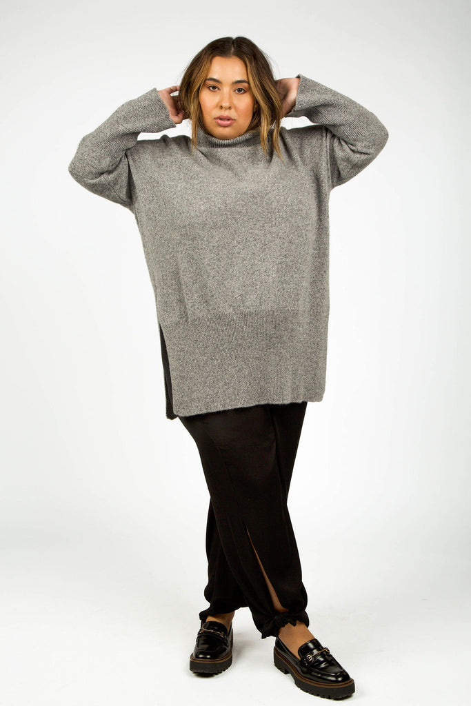 LONG LOOSE SWEATER IN WOOL AND CASHMERE - GALICE - AMOUR781