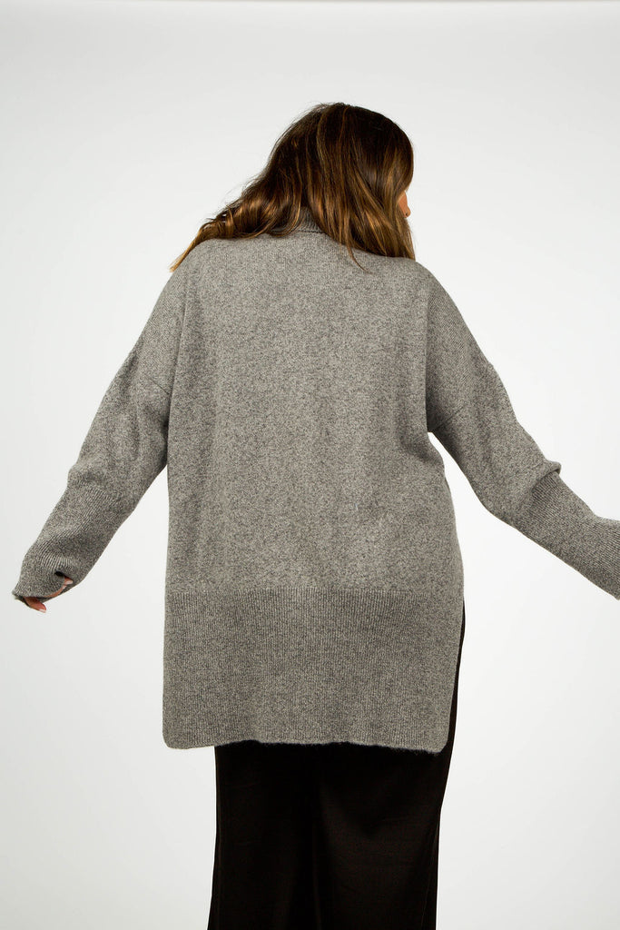 LONG LOOSE SWEATER IN WOOL AND CASHMERE - GALICE - AMOUR781