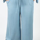 CROPPED CHAMBRAY PANT plus-size - AMOUR781