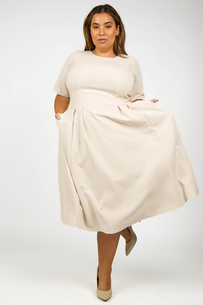 SCUBA MIDI DRESS - AMOUR781