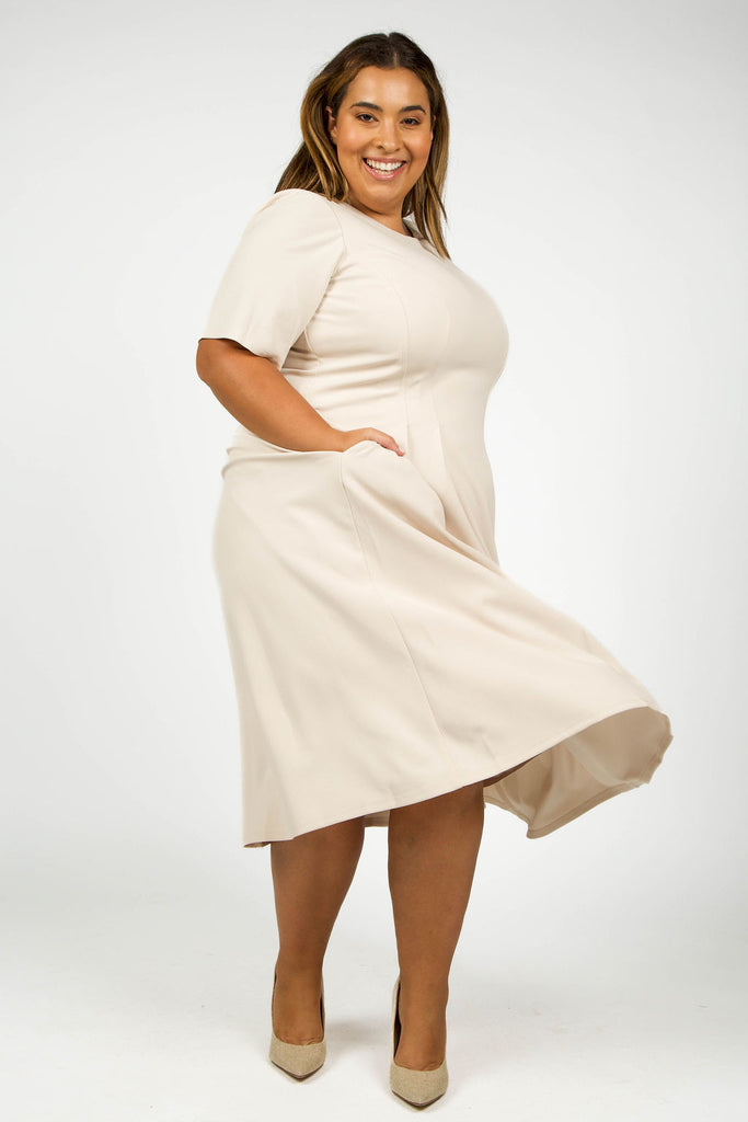 SCUBA MIDI DRESS - AMOUR781