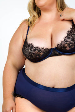 NICOLE JERSEY, LACE BRA &PANTY SET plus-size - AMOUR781