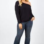 COTTON CASHMERE OFF-THE-SHOULDER plus-size - AMOUR781