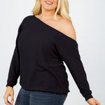 COTTON CASHMERE OFF-THE-SHOULDER plus-size - AMOUR781