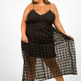 MESH STRAPPY DRESS plus-size - AMOUR781